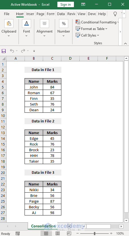 How To Merge Multiple Excel Files Into One Sheet By VBA 