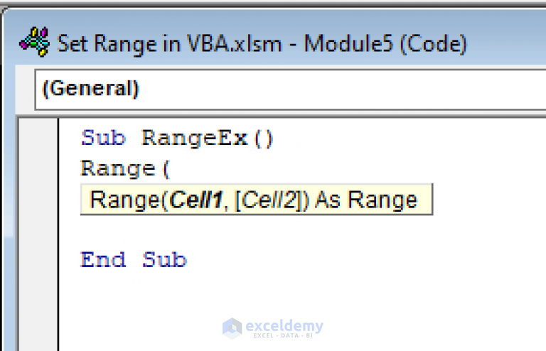 How To Set Range Value In Excel Vba