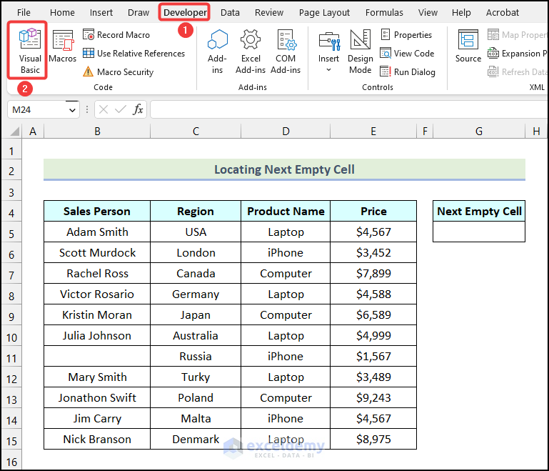 how-to-find-in-column-using-vba-in-excel-7-easy-ways