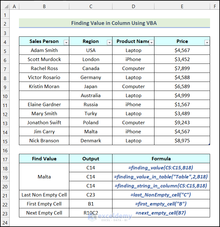 how-to-find-in-column-using-vba-in-excel-7-easy-ways