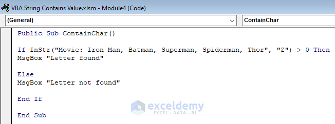 VBA To Check If String Contains Another String In Excel 6 Methods 