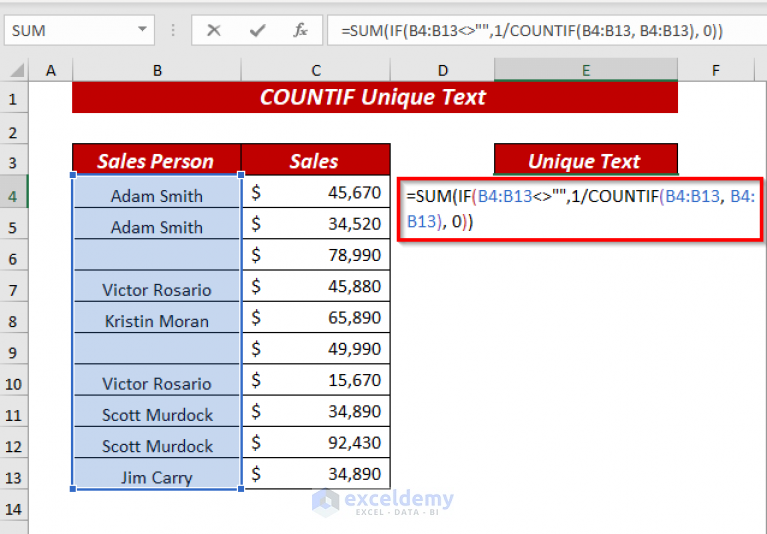 how-to-use-countif-for-unique-text-8-easiest-ways-exceldemy