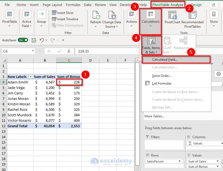 How to Use Calculated Field in Excel Pivot Table (8 Ways) - ExcelDemy