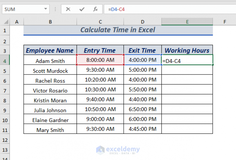 How To Calculate Time In Excel 16 Possible Ways ExcelDemy