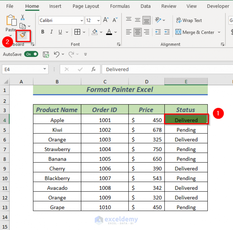 how-to-use-format-painter-in-excel-7-ways-exceldemy