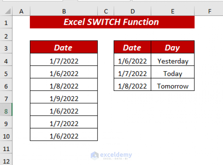 How To Use Excel Switch Function 5 Examples Exceldemy 9320