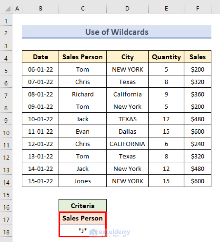 Advanced Filter with Criteria Range in Excel (18 Applications) ExcelDemy