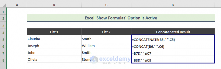 Concatenate Not Working In Excel (3 Reasons With Solutions) - ExcelDemy