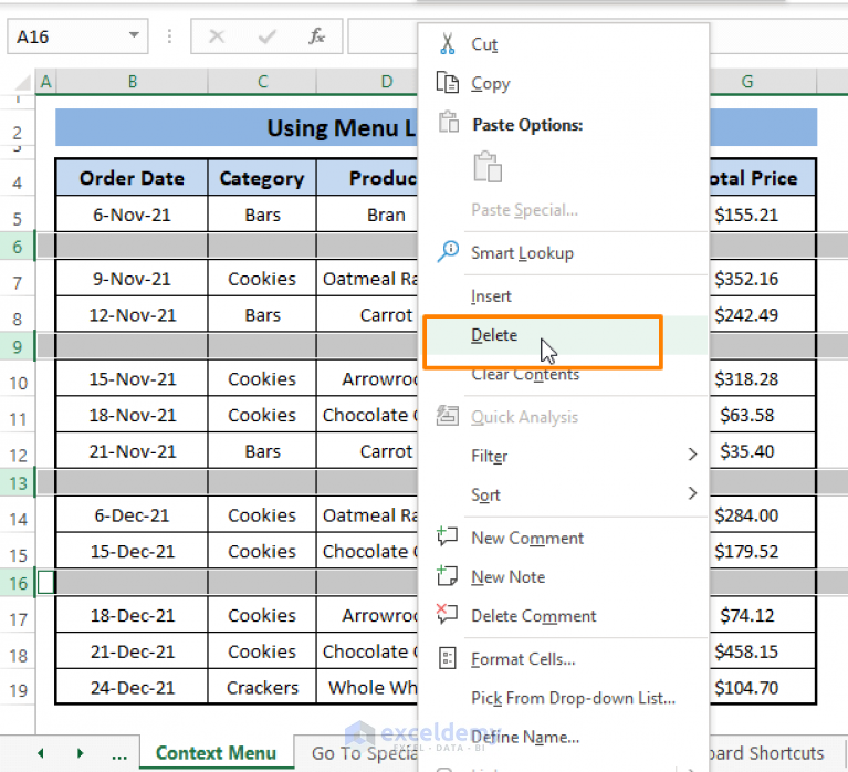How To Delete Unused Rows In Excel 8 Easy Ways Exceldemy 4021