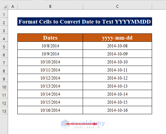 How To Convert Date To Text YYYYMMDD 3 Quick Ways ExcelDemy