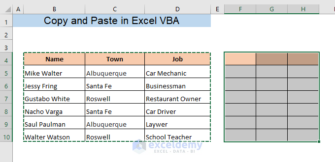 How To Copy And Paste In Excel Using Vba 7 Methods Exceldemy 9903