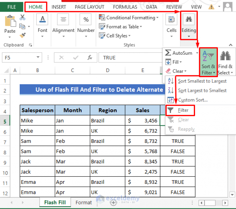 How to Delete Alternate Rows in Excel (5 Quick Ways) - ExcelDemy