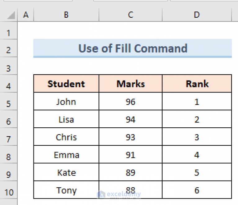 Applications Of Excel Fill Series 12 Easy Examples Exceldemy 2159