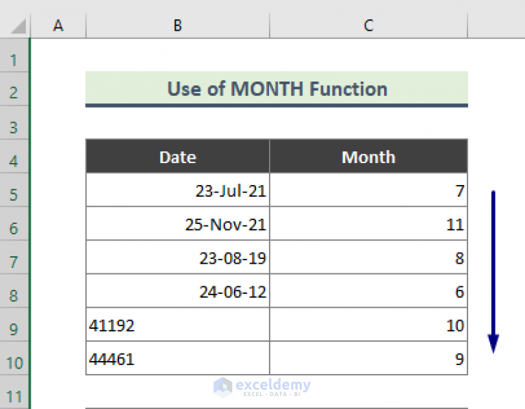 How To Use Excel Month Function 6 Examples Exceldemy 6279