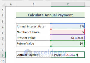 How to Use Excel PMT Function (4 Quick Examples) - ExcelDemy