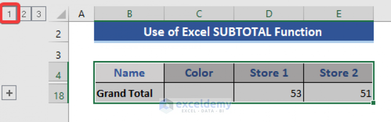 How To Use Subtotal Function In Excel 3 Suitable Examples 1230