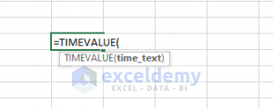 How to Use TIMEVALUE Function in Excel (4 Examples) - ExcelDemy