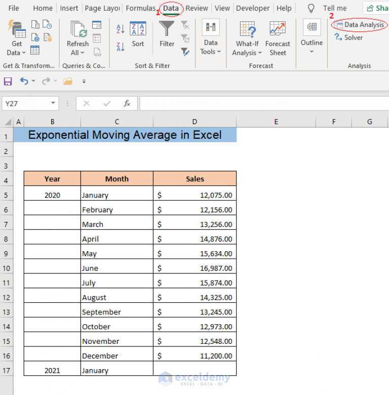 How To Calculate Exponential Moving Average In Excel