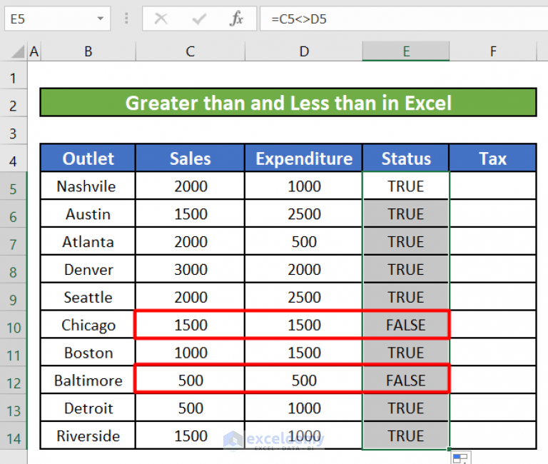 How To Greater Than And Less Than In Excel