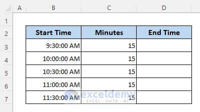 How to Add Minutes to Time in Excel (3 Quick Methods) - ExcelDemy