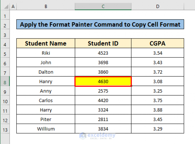 how-to-copy-cell-format-in-excel-4-methods-exceldemy