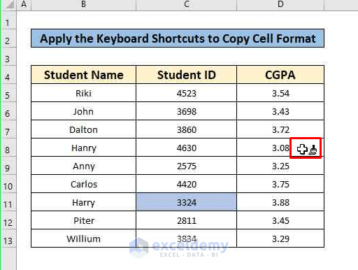 how-to-copy-cell-format-in-excel-4-methods-exceldemy