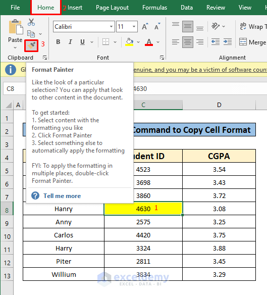 how-to-copy-cell-format-in-excel-4-methods-exceldemy