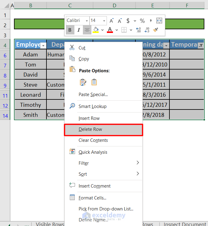 Delete Rows From Filtered Table Excel Brokeasshome