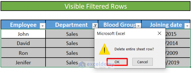 How To Delete Filtered Rows In Excel 5 Methods Exceldemy 0481