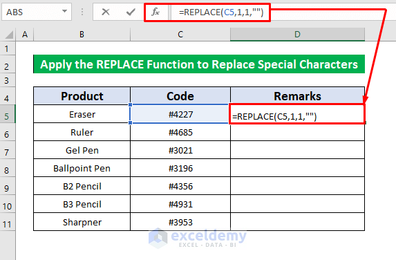 How To Replace Special Characters In Excel 6 Ways Exceldemy 7466