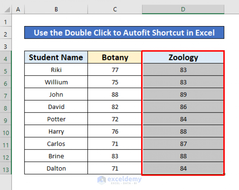 How To Autofit Text In Excel Shortcut