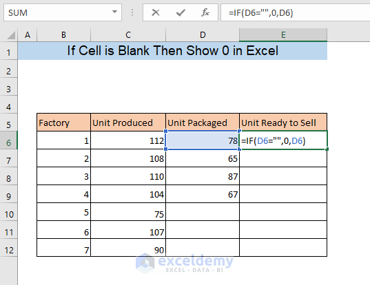 If Cell Is Blank Then Show 0 In Excel 4 Ways ExcelDemy