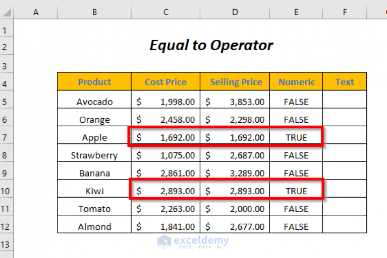 What Is Logical Operators In Ms Excel