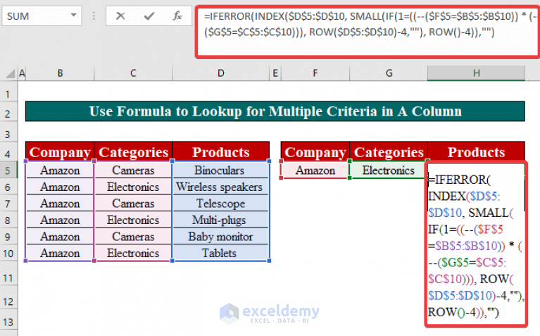 how-to-lookup-multiple-values-in-excel-10-ways-exceldemy