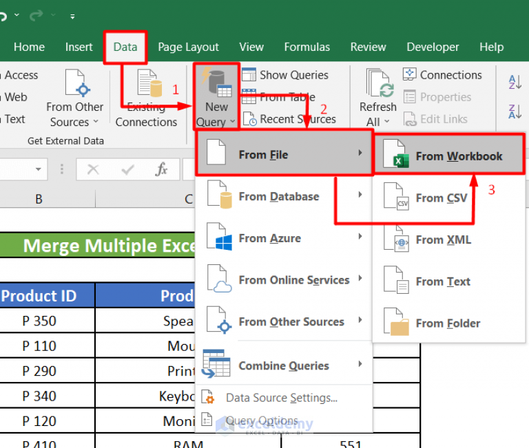 how-to-merge-multiple-excel-files-into-one-sheet-4-methods