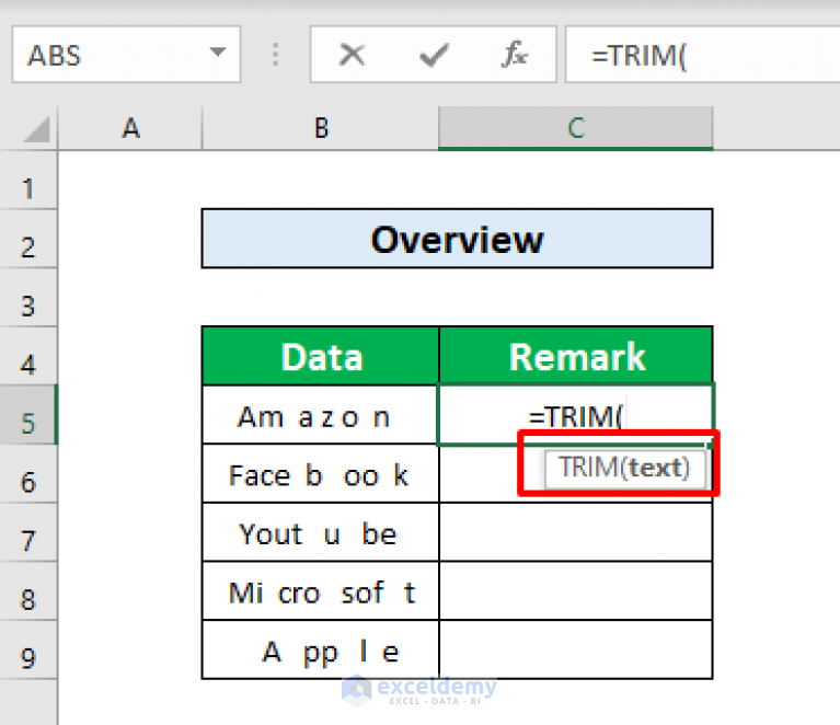 [Fix] TRIM Function Not Working in Excel 2 Solutions