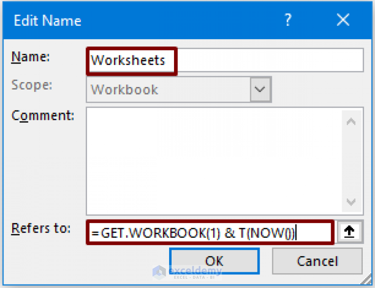 How To Get Sheet Names In Excel Vba