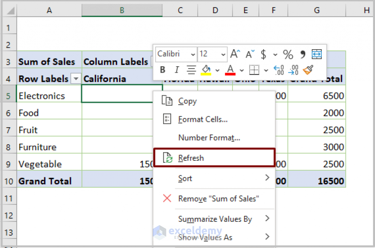 How To Keep Formatting In Excel Pivot Table When Refreshing