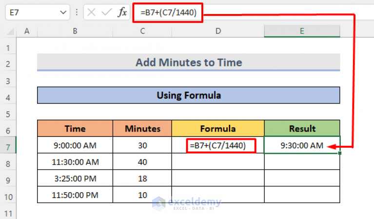 How To Add 3 Minutes To Time In Excel