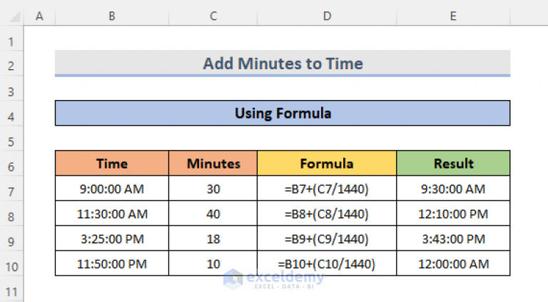 How To Add Minutes To Time In Excel 5 Easy Ways ExcelDemy