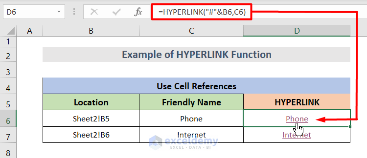 How To Use Excel Hyperlink Function Exceldemy