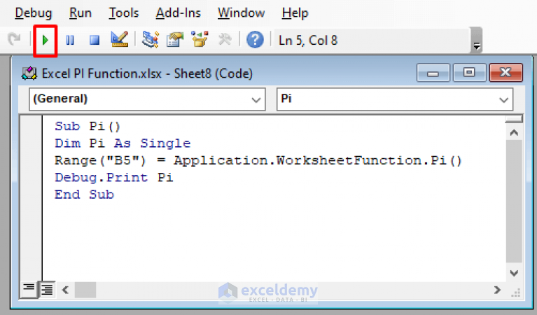 how-to-use-excel-pi-function-7-examples-exceldemy