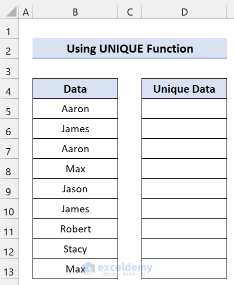 Find Unique Values In A Column In Excel 6 Easy Methods ExcelDemy