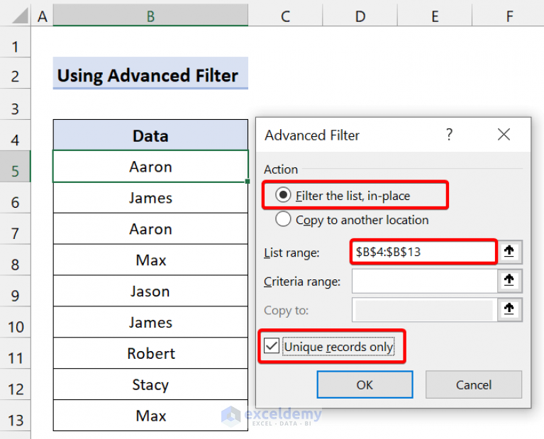 Find Unique Values In A Column In Excel 6 Methods Exceldemy 7783