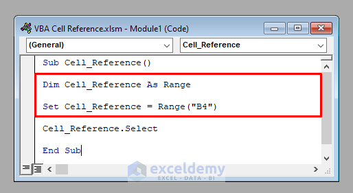 Cell Reference In Excel VBA 8 Examples ExcelDemy