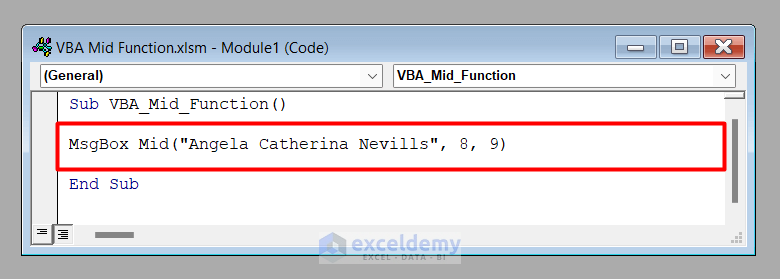 How To Use The Mid Function Of VBA In Excel 3 Examples 