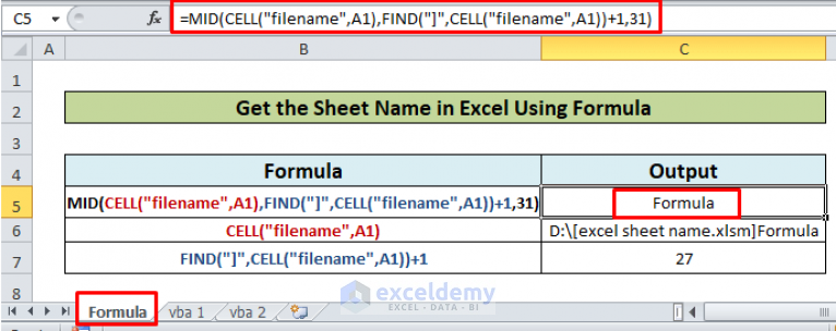 Get Sheet Name List In Excel