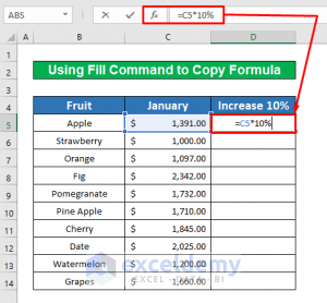 How to Copy Formula to Entire Column in Excel (7 Ways) - ExcelDemy