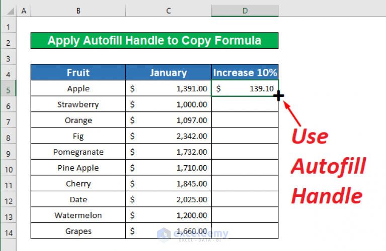 How To Copy Formula To Entire Column In Excel