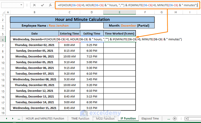 How To Calculate Hours And Minutes For Payroll Excel 7 Easy Ways 